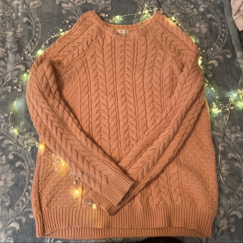 Forever 21 Large Pink Knitted Sweater